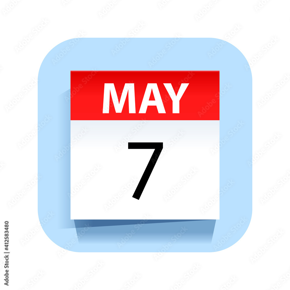 May 7. Calendar Icon. Vector Illustration May 7. Calendar Icon. Vector Illustration