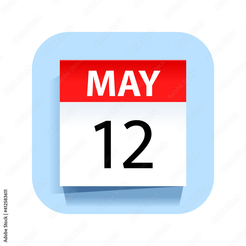 May 12. Calendar Icon. Vector Illustration May 12. Calendar Icon. Vector Illustration