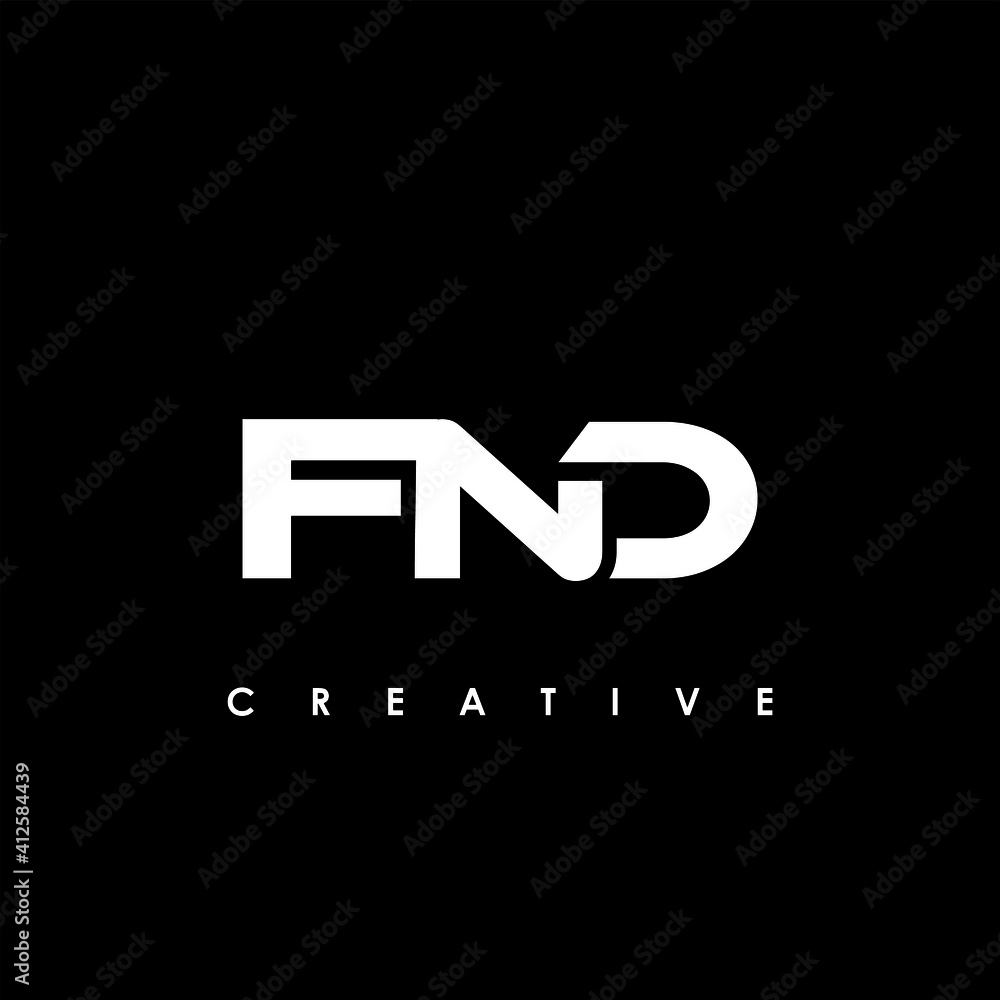FND Letter Initial Logo Design Template Vector Illustration FND Letter Initial Logo Design Template Vector Illustration