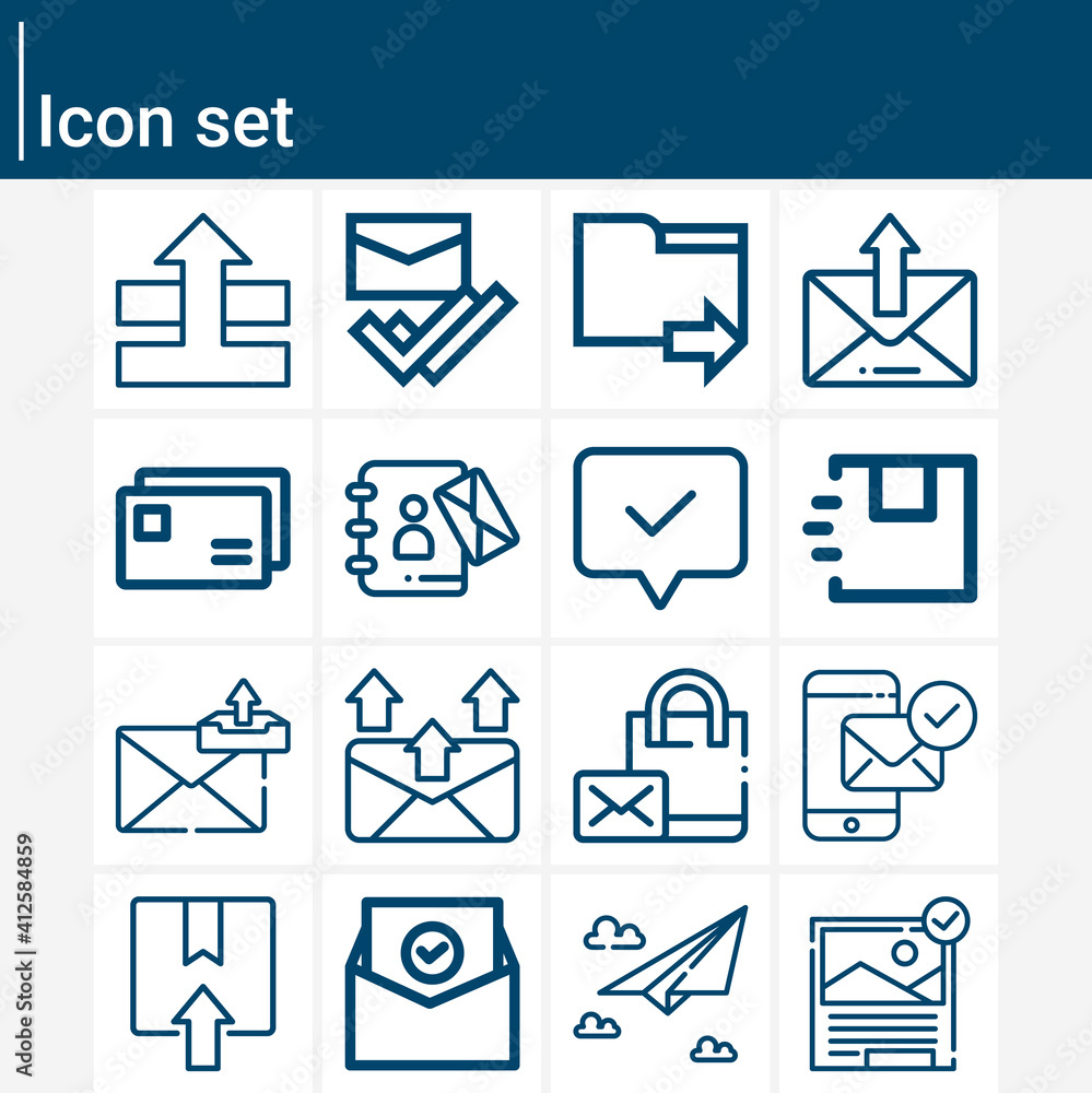Simple set of conveyed related lineal icons. Simple set of conveyed related lineal icons.