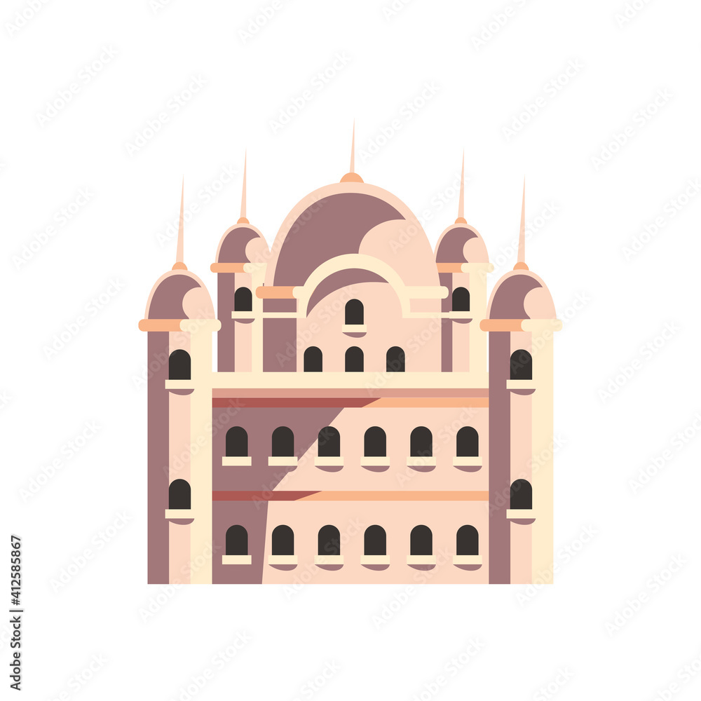 Fototapeta premium Islamic mosque icon vector design