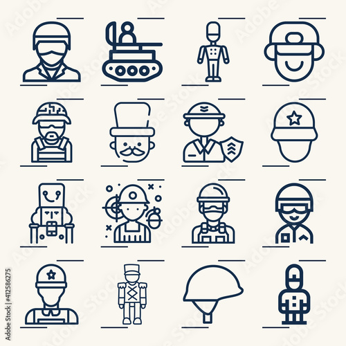 Simple set of morgan related lineal icons.