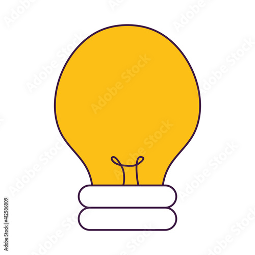 bulb light icon, colorful design