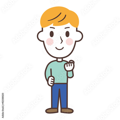 Wallpaper Mural Cartoon man vector illustration 男性のかわいいキャラクター Torontodigital.ca