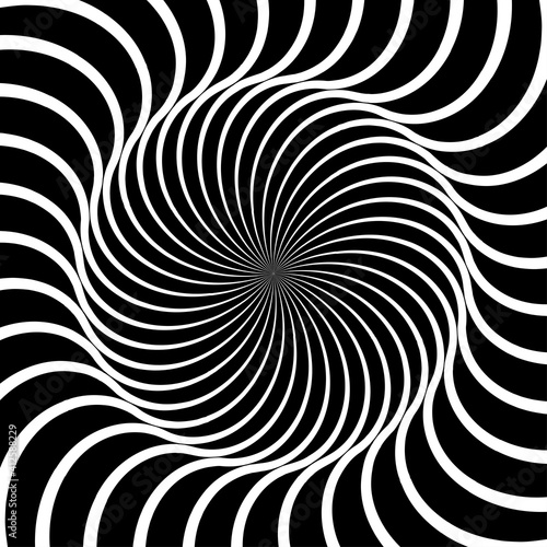 Black and white abstract striped background. Optical Art. illustration.