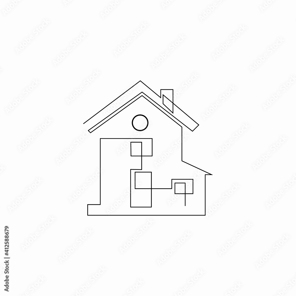 logo design real estate continuous line drawing simple clean and tidy logo design real estate continuous line drawing simple clean and tidy