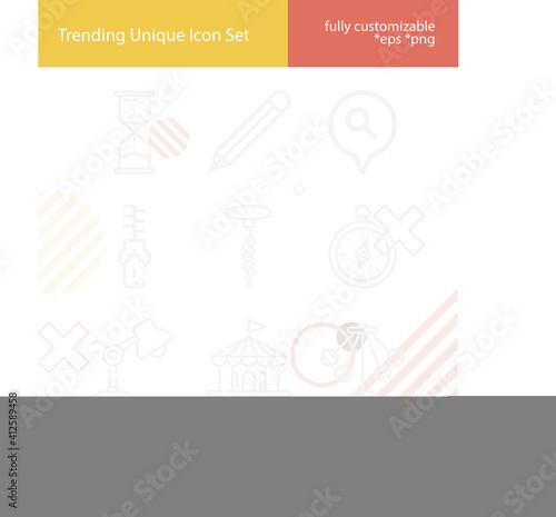 Simple set of shed related lineal icons.