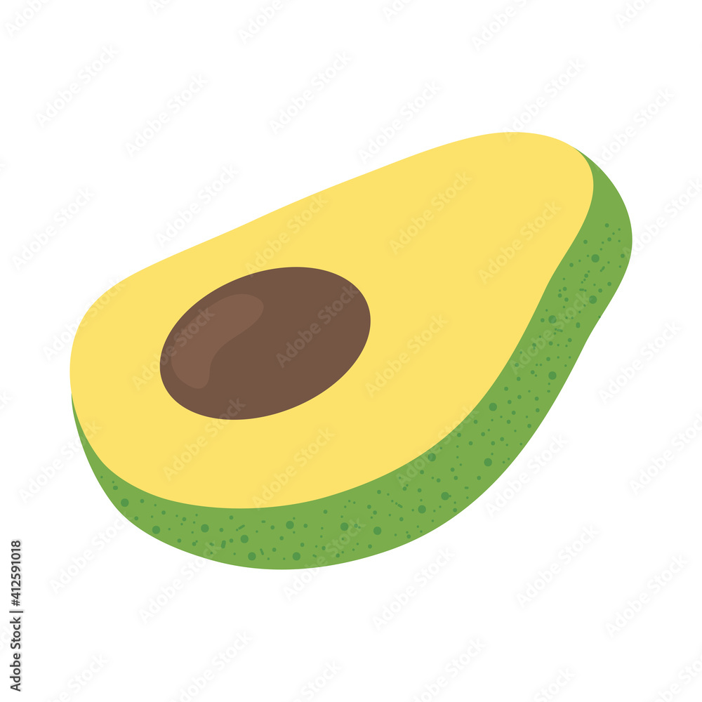 avocado slice icon, colorful design avocado slice icon, colorful design