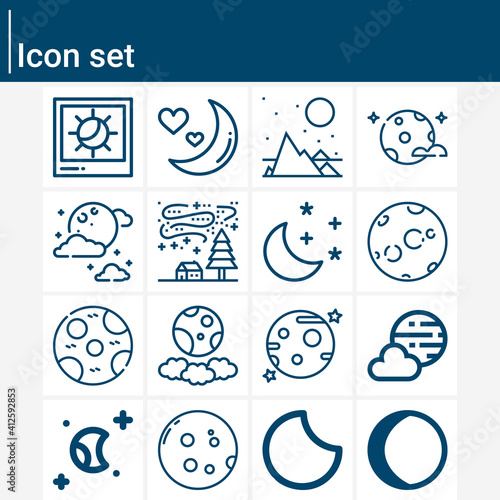 фотографія Simple set of lunar year related lineal icons.