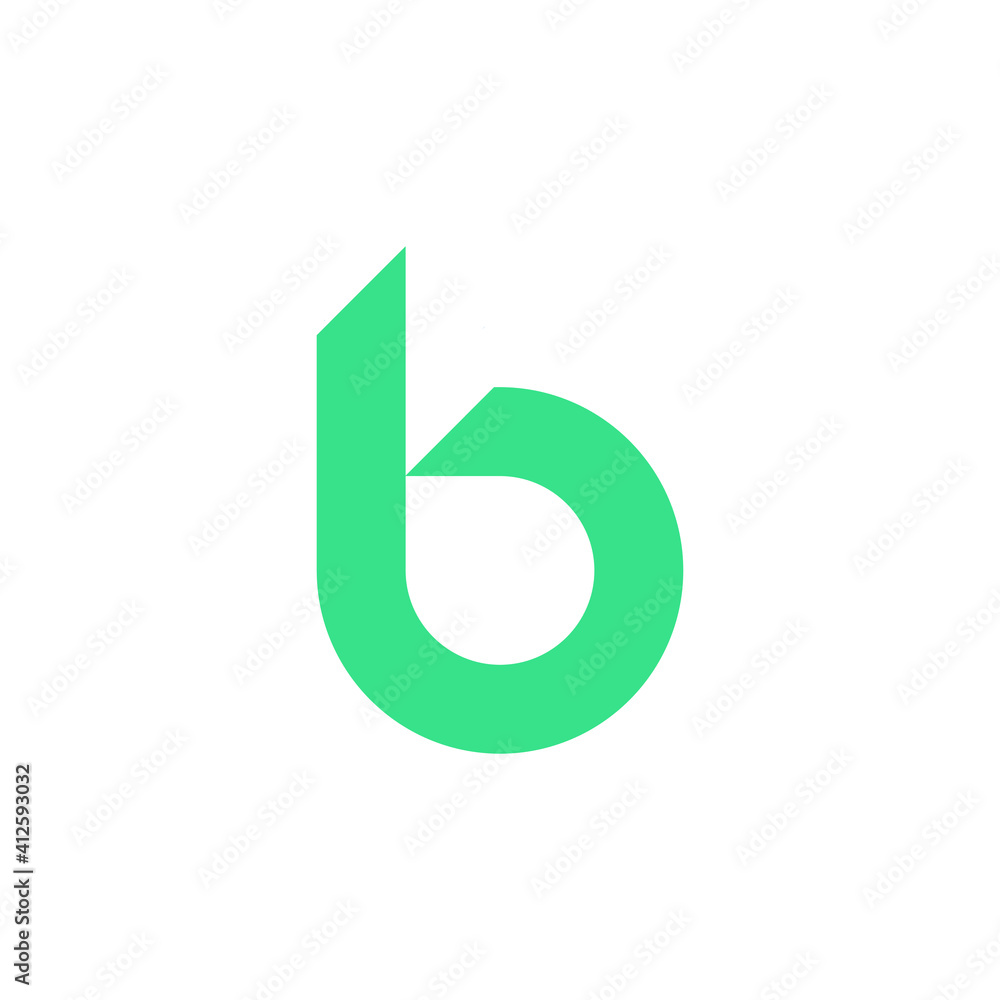 B logo design with geometry B logo design with geometry