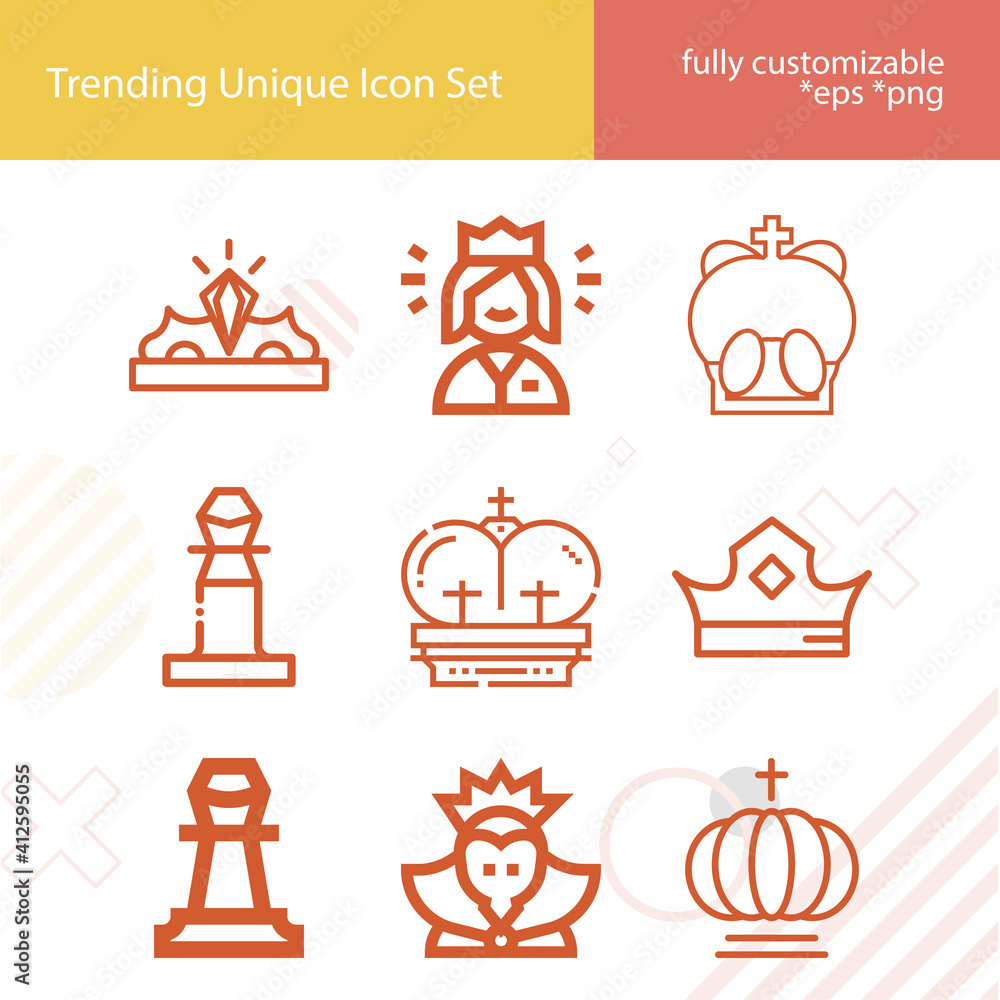Simple set of elizabeth i related lineal icons. Simple set of elizabeth i related lineal icons.