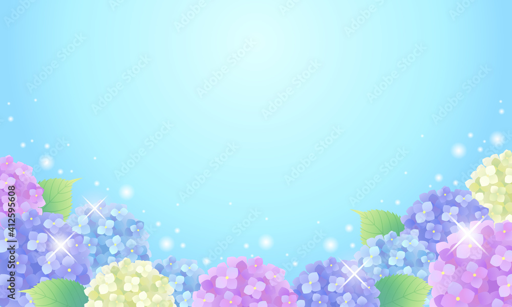 雨上がりの青空キラキラアジサイ 紫陽花 の風景ベクターイラスト Stock Vector Adobe Stock 雨上がりの青空キラキラアジサイ 紫陽花 の風景ベクターイラスト Stock Vector Adobe Stock