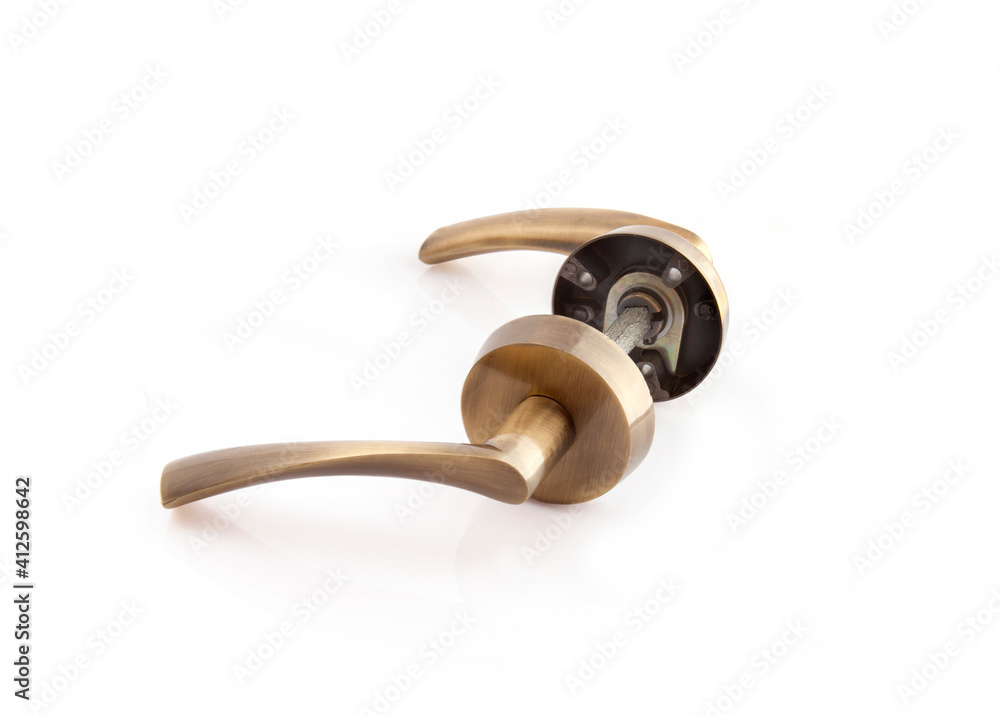 Door handle isolated on a white background Design element with clipping path