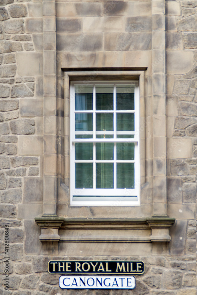 Ventana o Window en la ciudad de Edimburgo o Edimburgh en el pais de Escocia o Scotland