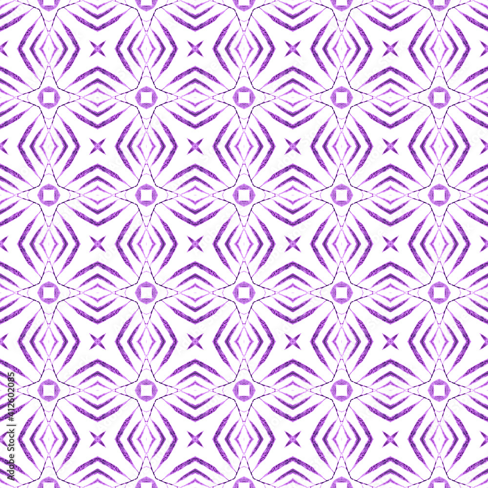 Medallion seamless pattern. Purple amazing boho Medallion seamless pattern. Purple amazing boho