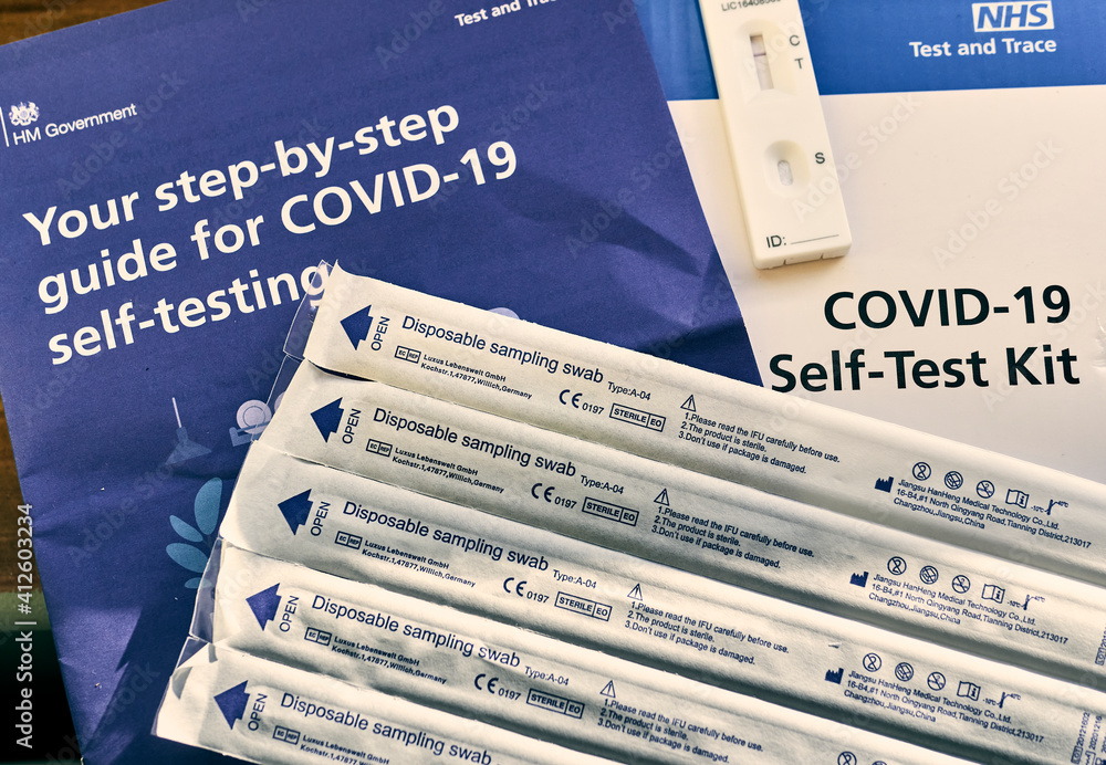 NHS Test and Trace Covid19 Home Test Kit for Corona Virus using Swabs