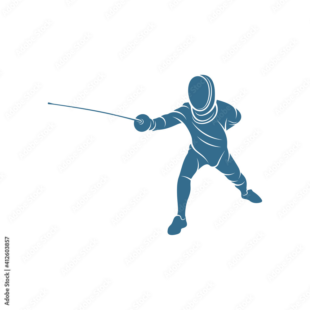 Fencing sport player design vector illustration, Creative Fencing sport logo template, icon symbol Fencing sport player design vector illustration, Creative Fencing sport logo template, icon symbol
