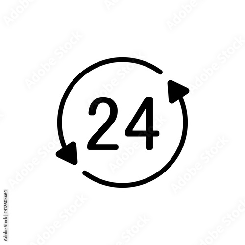 Service twenty four hours vector icon