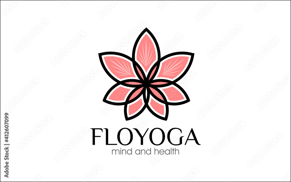 Illustration vector graphic of yoga meditation studio logo design template-12 Illustration vector graphic of yoga meditation studio logo design template-12