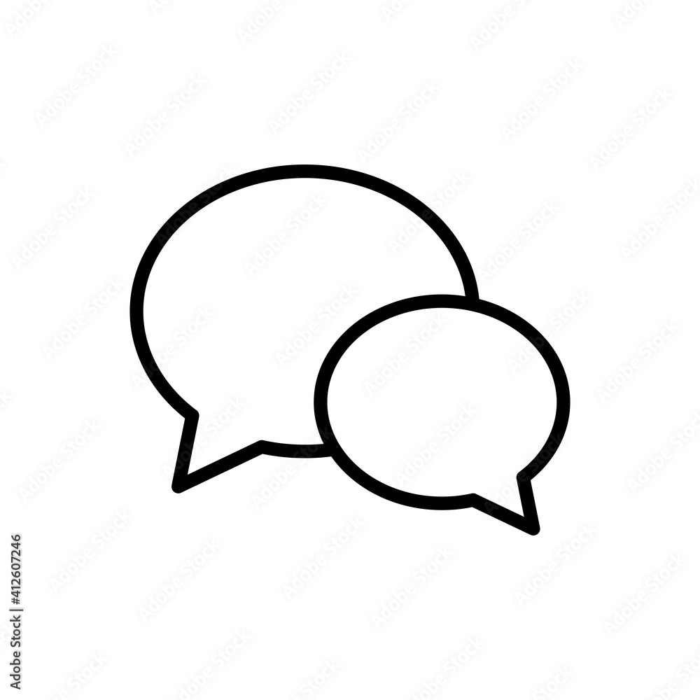 Chat speech vector flat icon Chat speech vector flat icon
