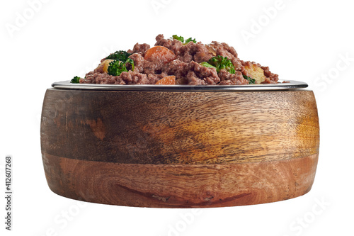 Photography Bowl full of healthy premium homemade pet food for dogs and cats