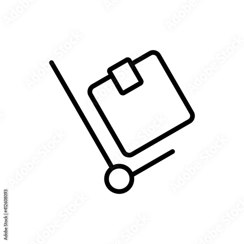 Hand truck vector flat icon