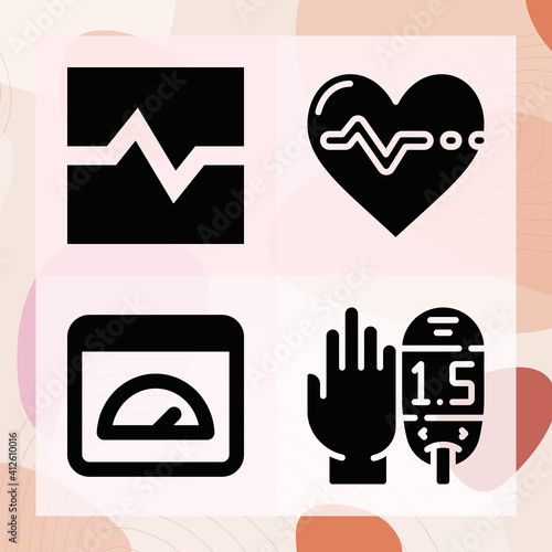 Simple set of doppler related filled icons