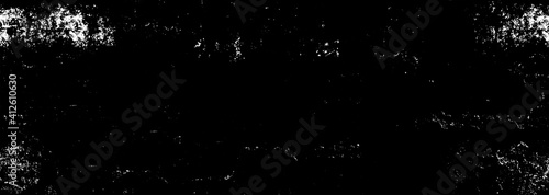 Aged scratched chipped front of fence for 3D dark design. Cracked uneven flaked rot wall of an old castle grunge loft. Brushed peeling dirty ruined exposed stucco on shabby medieval scary street city