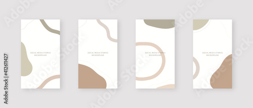 Social media stories background. Modern memphis background. Trendy editable social media stories template. Vector illustration.
