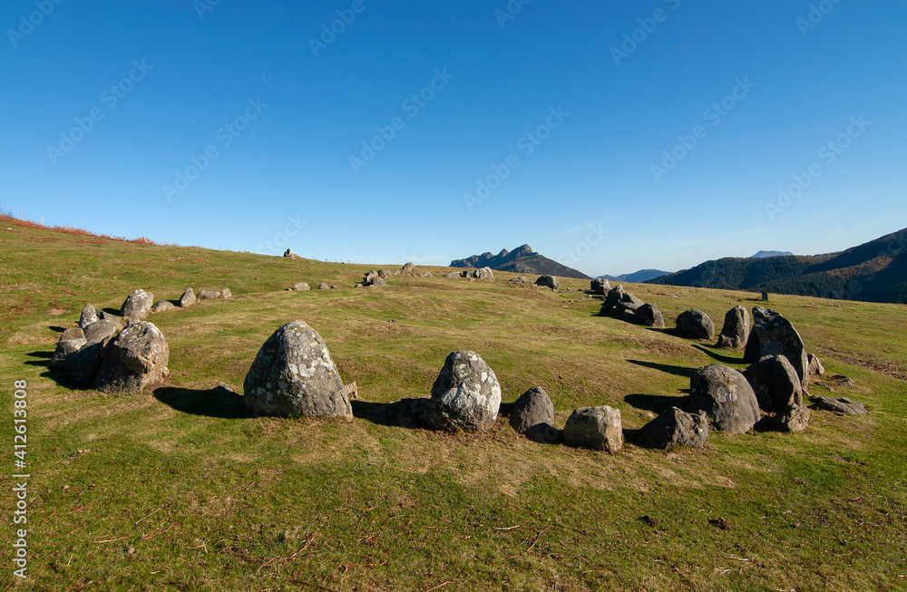 cromlech in the mountain of the basque country