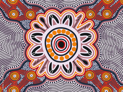 Aboriginal dot vector background