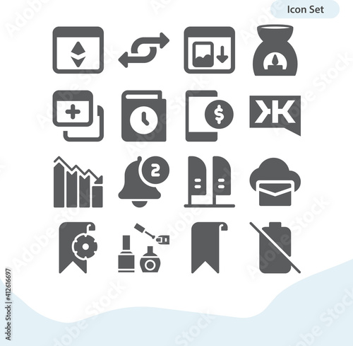 Simple set of improve related filled icons.