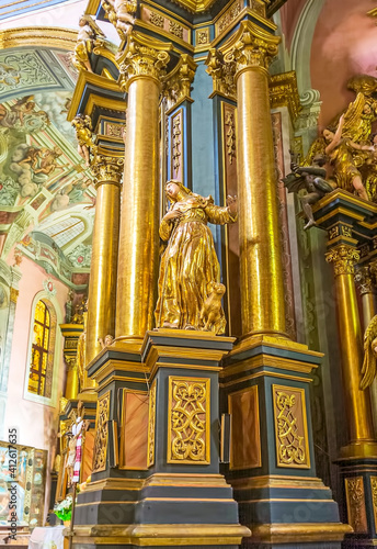 Decors of St Andrew church in Lviv, Ukraine photo