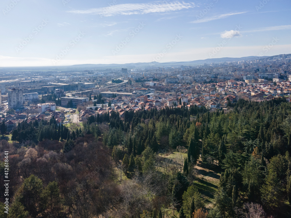 Aerial view of city of Stara Zagora
