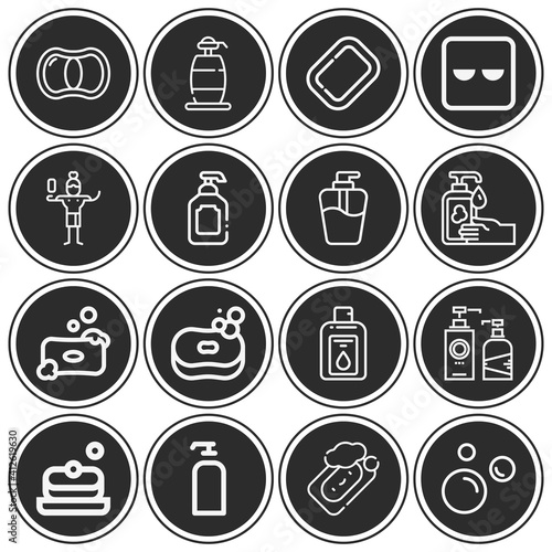 16 pack of restless  lineal web icons set