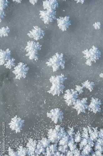 Ice texture with scratches and frozen snow © darkbird