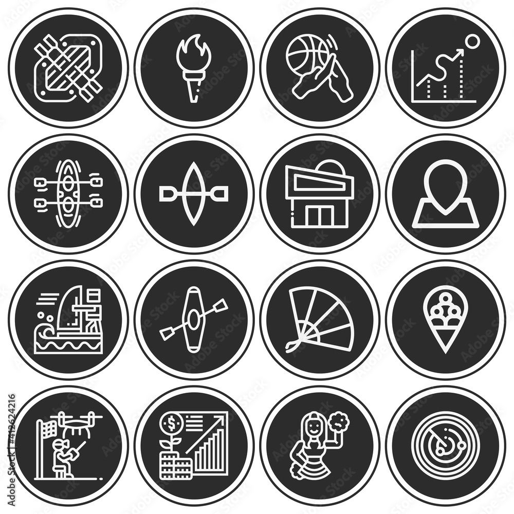 16 pack of victory lineal web icons set 16 pack of victory lineal web icons set