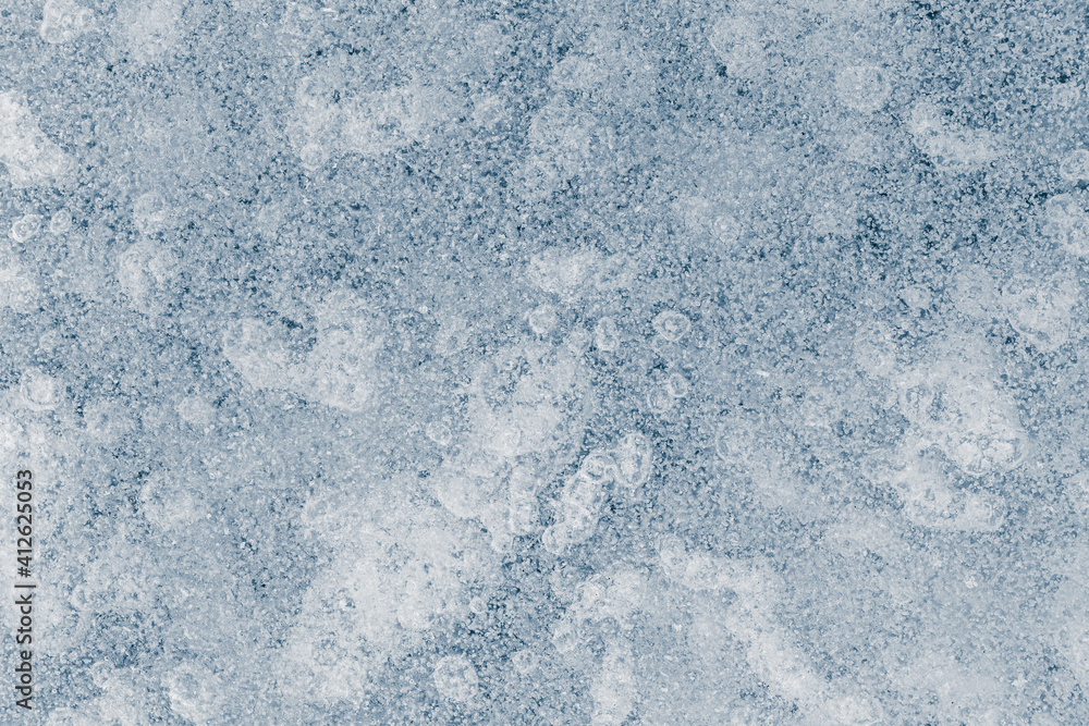 Ice texture background. Textured cold frosty surface of ice background.