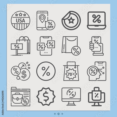 Simple set of brush aside related lineal icons.