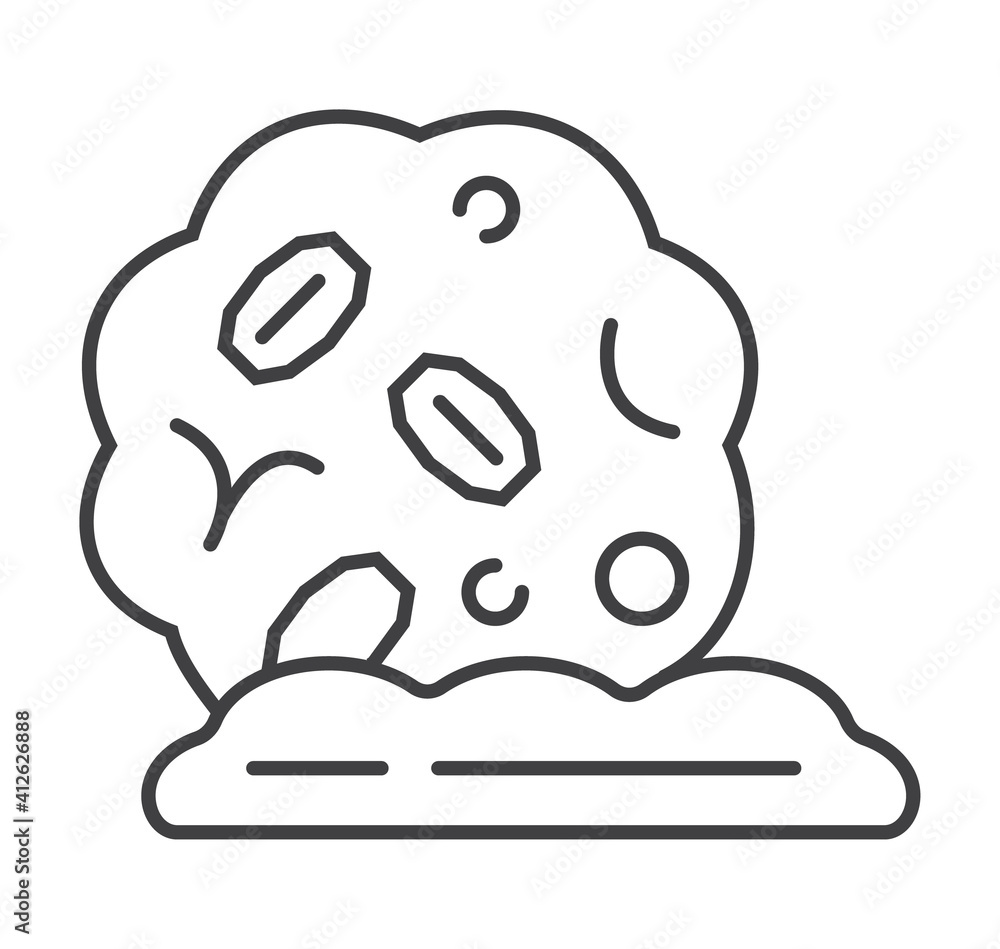 Oatmeal cookies icon vector. Granola candy, cake sign. Oatmeal cereal, chips and fast breakfast Oatmeal cookies icon vector. Granola candy, cake sign. Oatmeal cereal, chips and fast breakfast