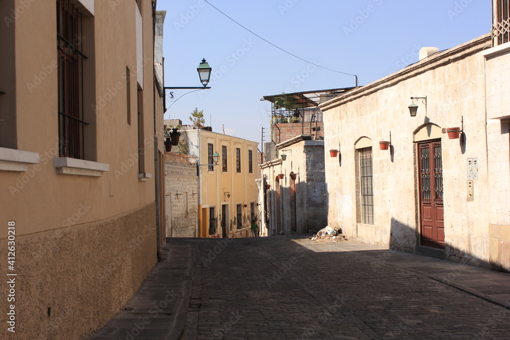 street in the town of arequipa