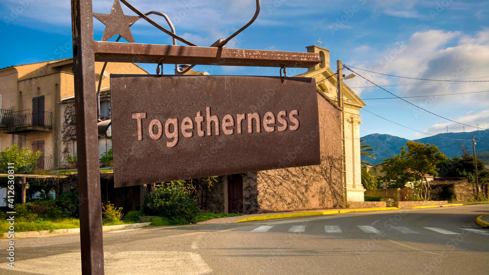 Obraz premium Street Sign to Togetherness