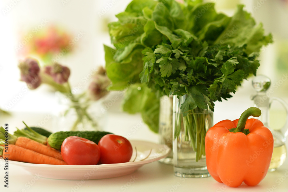 healthy food and diet with vegetables healthy food and diet with vegetables