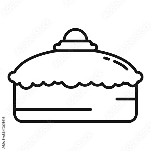 Confectioner cake icon. Outline confectioner cake vector icon for web design isolated on white background