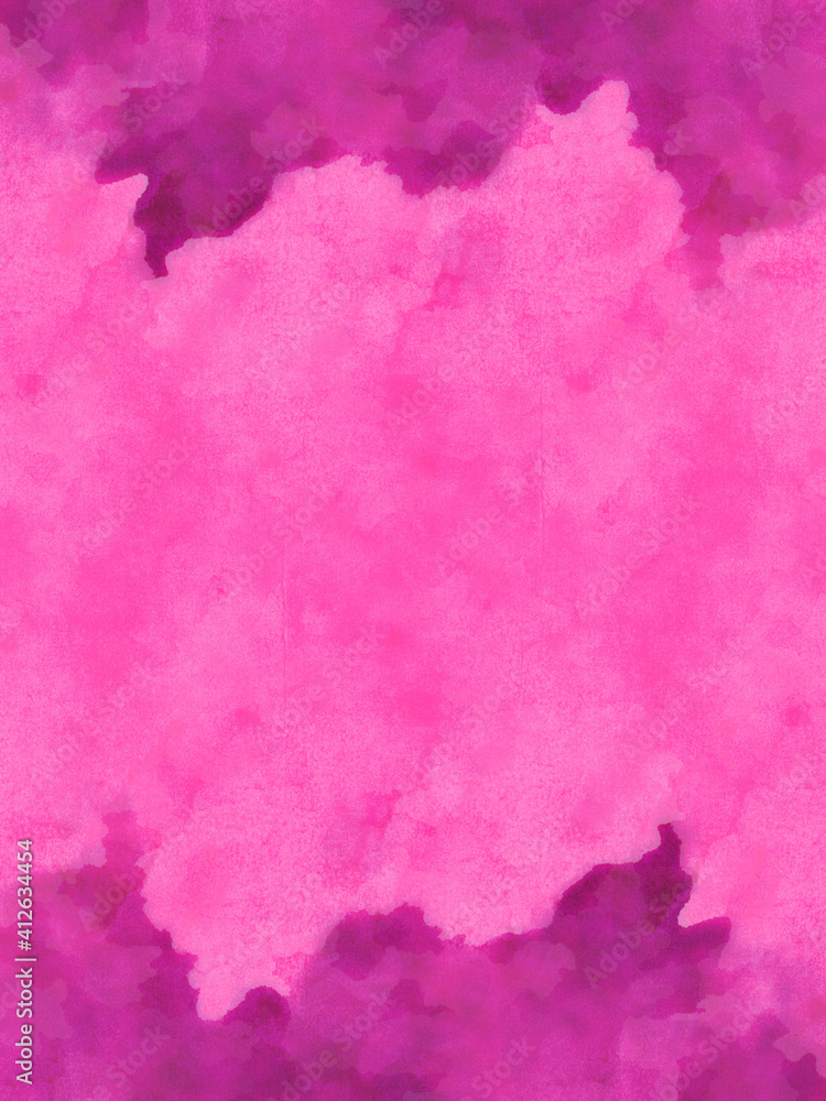 Obraz premium Pink watercolor paper background with border abstract pattern background, graphic design