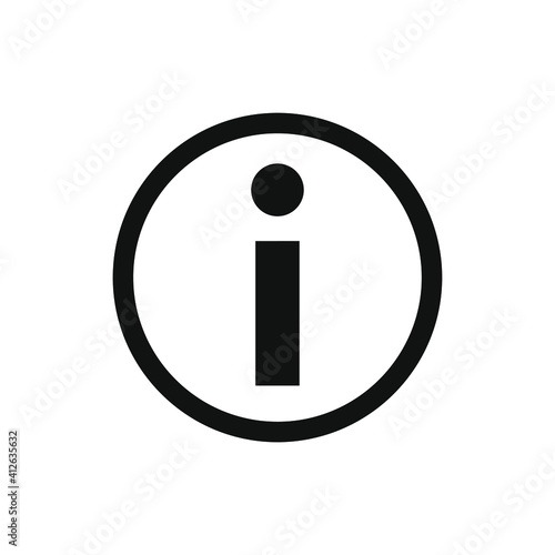 Info vector icon. Information symbol. Helpdesk service and support round button sign. I point help logo. Isolated on white background.