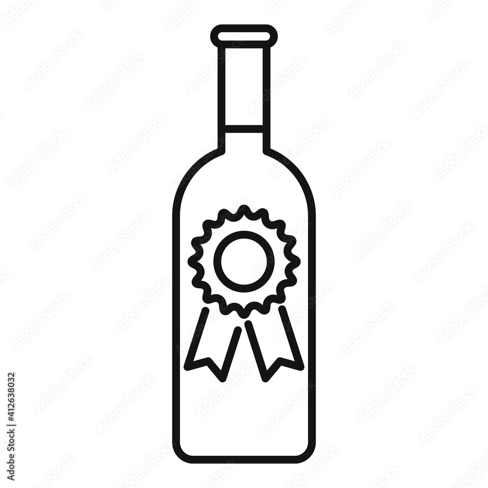 Sommelier wine bottle icon. Outline sommelier wine bottle vector icon for web design isolated on white background Sommelier wine bottle icon. Outline sommelier wine bottle vector icon for web design isolated on white background