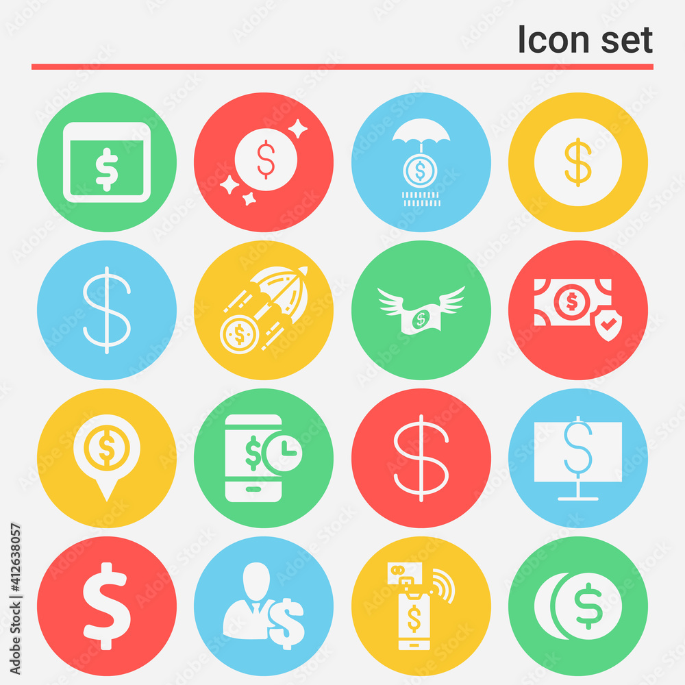 16 pack of dominican filled web icons set 16 pack of dominican filled web icons set