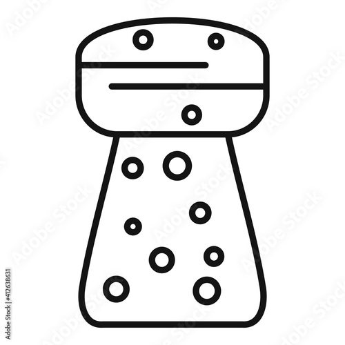 Cork icon. Outline cork vector icon for web design isolated on white background