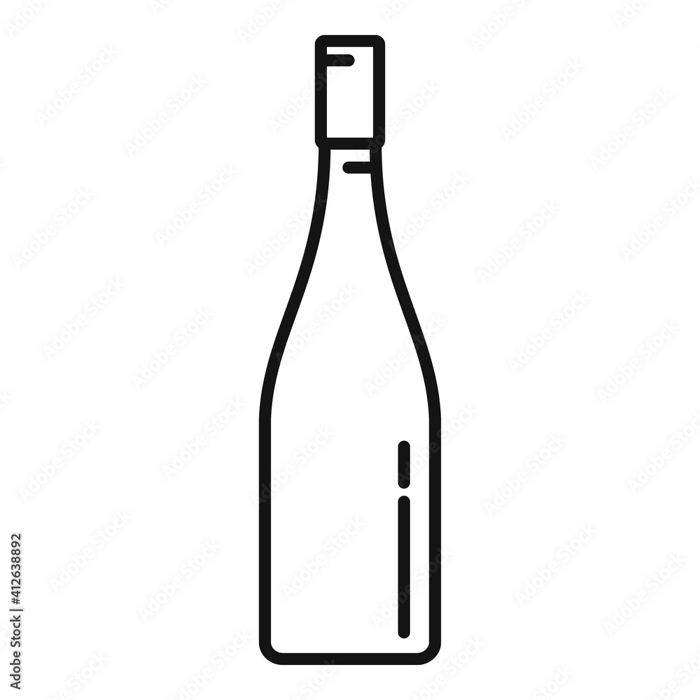 Old wine bottle icon. Outline old wine bottle vector icon for web design isolated on white background Old wine bottle icon. Outline old wine bottle vector icon for web design isolated on white background
